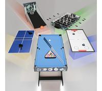 Juskys tavolo da gioco 5-in-1 BallMagic - Tavolo ribaltabile per bambini per giocare a ping-pong, calcio balilla, biliardo, hockey e basket - Multifunzione