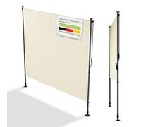 Juskys Tenda Verticale Barbados 200x310 cm - Tenda a pinza estensibile, protezione solare e visiva, resistente alle intemperie e ai raggi UV, idrorepellente - Beige