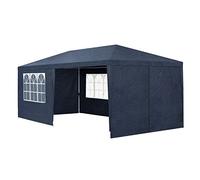 Juskys Tendone da giardino 3x6 m con 6 pareti laterali removibili e tetto - 18 m² - 12 picchetti e 6 corde - Tendone per feste giardino matrimonio gazebo da giardino - Blu