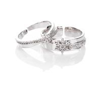 JUSONGKWCP Anello Love Deepspace Zayne Anelli Zayne Cosplay Accessori, Ring Gioielli Aperto Regolabile Anello Di Coppia 2 Set