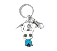 JUSONGKWCP The Knight Collana Portachiavi 2 Pezzi, Gioco Hollow Knights Pure Nail Keychain Set, Gioielli in Metallo Per I Fan (1)
