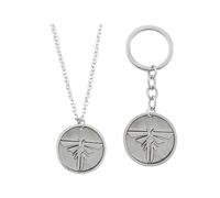 JUSONGKWCP The Last Us Collana Portachiavi, The Last Us Keychain Neckalce Set, Game Figure Cosplay Accessori Gioielli 2 Pezzi (Multicolor-2PCS)