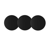 Juspota 3 Pezzi Placche Metalliche Adesive, Placca Metallica Adesivo Universale Piastra Metallo per Supporto Cellulare Magnetico Auto/Porta Telefono Auto Calamita, Nero Rotonde