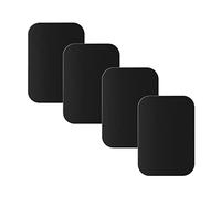 Juspota 4 Pezzi Placche Metalliche Adesiva, Piastre Sottili in Metallo per Supporto Magnetico da Auto, 4 Rettangolari Nero