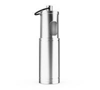 Juspota Posacenere Portatile, Mini Portacenere Tascabile Antiodore, Portacenere in Metallo con Portachiavi per Viaggi, Escursioni, Gite, Argento