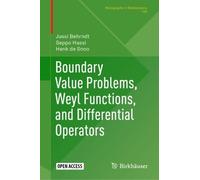 Jussi Behrndt S Boundary Value Problems, Weyl Functions, and (Copertina rigida)