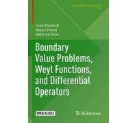 Jussi Behrndt Seppo Boundary Value Problems, Weyl Functions, and Dif (Tascabile)