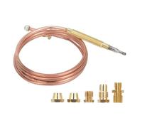 jussming Kit di ricambio universale per termocoppia a gas da 35 pollici con 5 dadi - Sensore in rame massiccio per camini, stufe e stufe a gas | Rilevatore di temperatura sicuro da 60 cm | Facile