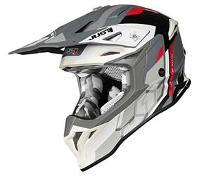 Just 1 Helmets Just1 J39 Reactor White-Red-Grey - Matt XS