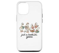 Just a Bookish Goose Cute Reading Aesthetic Custodia per iPhone 12/12 Pro