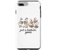 Just a Bookish Goose Cute Reading Aesthetic Custodia per iPhone 7 Plus/8 Plus