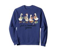 Just a Bookish Goose Cute Reading Aesthetic Felpa