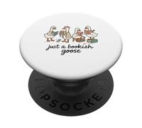 Just a Bookish Goose Cute Reading Aesthetic PopSockets PopGrip Adesivo
