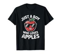 Just a Boy Who Loves Apples Apple Teen Boys Toddler Kid Maglietta