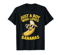 Just a Boy Who Loves Bananas Banana Teen Boys Toddler Kid Maglietta