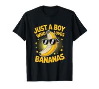Just a Boy Who Loves Bananas Banana Teen Boys Toddler Kid Maglietta
