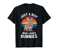 Just a Boy Who Loves Bunnies Coniglio Pet Lover Bunny Maglietta