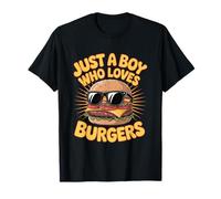 Just A Boy Who Loves Burgers Burger Lover Teen Boys Kid Maglietta