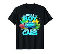 Just a Boy Who Loves Cars Cool Sleek Sport Car Enthusiasts Maglietta