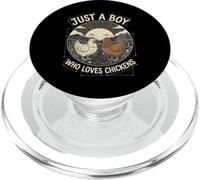 Just A Boy Who Loves Chickens Retro Farm Blueprint Livestock PopSockets PopGrip per MagSafe