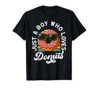 Just a Boy Who Loves Donuts Donut Teen Boys Toddler Kid Maglietta