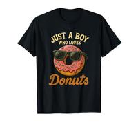 Just a Boy Who Loves Donuts Donut Teen Boys Toddler Kid Maglietta