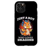 Just A Boy Who Loves Dragons with Cute Dragon Graphic Custodia per iPhone 11 Pro
