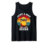 Just A Boy Who Loves Ducks Fantastico Retro Giallo Amante delle Anatre Canotta