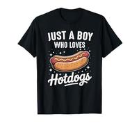 Just A Boy Who Loves Hot Dogs Hotdog Teen Boys Kid Maglietta