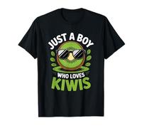 Just a Boy Who Loves Kiwis Kiwi Fruit Lover Teen Boy Kid Men Maglietta