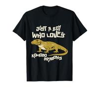 Just A Boy Who Loves Komodo Dragons Rettile Animali Regalo Maglietta