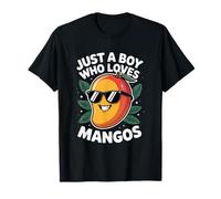 Just a Boy Who Loves Mangos Mango Fruit Men Boys Kds Teens Maglietta