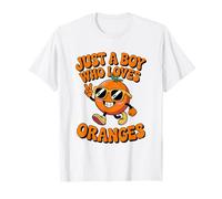 Just a Boy Who Loves Oranges Orange Teen Boys Toddler Kid Maglietta
