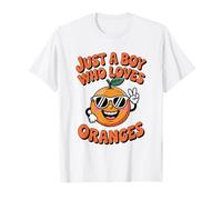 Just a Boy Who Loves Oranges Orange Teen Boys Toddler Kid Maglietta