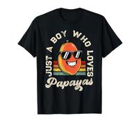 Just a Boy Who Loves Papayas Papaya Fruit Boys Kds Maglietta