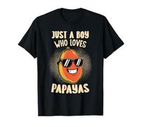 Just a Boy Who Loves Papayas Papaya Fruit Boys Kds Maglietta