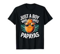 Just a Boy Who Loves Papayas Papaya Fruit Boys Kds Maglietta