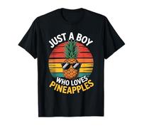 Just a Boy Who Loves Pineapples Pineapple Lover Boys Kds Maglietta
