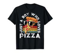 Just a Boy Who Loves Pizza Pizza Lover Teen Boys Toddler Kid Maglietta