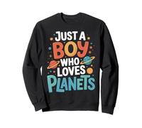 Just A Boy Who Loves Planets Cute Space Astronomy Art Felpa
