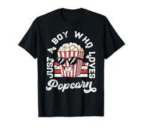 Just a Boy Who Loves Popcorn Popcorns Teen Boys Toddler Kid Maglietta