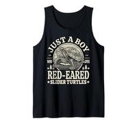 Just a Boy Who Loves Red-Eared Slider Turtles Rettile Retro Canotta