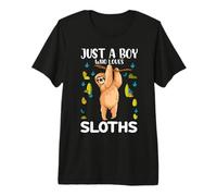 Just A Boy Who Loves Sloths Funny Sloth Lovers Maglietta Premium