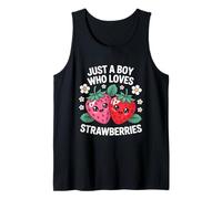 Just A Boy Who Loves Strawberries Fun Canotta