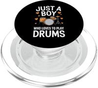 Just a Boy Who Loves to Play Drums PopSockets PopGrip per MagSafe