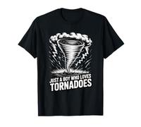 Just a Boy Who Loves Tornadoes Camicia Storm Chasing Tornado Maglietta