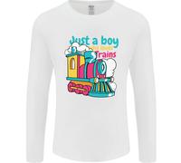 Just A Boy Who Loves Trains Spotter Engine Uomo Long Sleeve T-Shirt