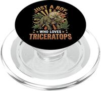 Just A Boy Who Loves Triceratops PopSockets PopGrip per MagSafe