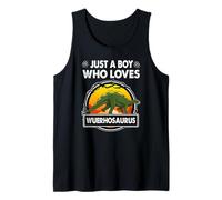 Just A Boy Who Loves Wuerhosaurus Funny Dinosaur Prehistoric Canotta
