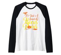 Just A Bunch of Hocus Pocus Halloween Fall Witch Pumpkin Maglia con Maniche Raglan